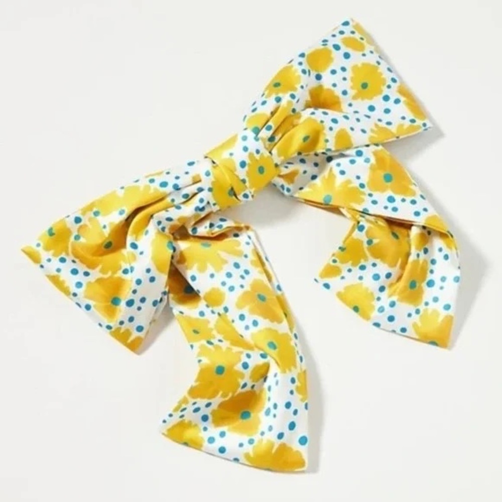 NWT Vera For Anthropologie Bow Barrette Yellow